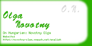 olga novotny business card